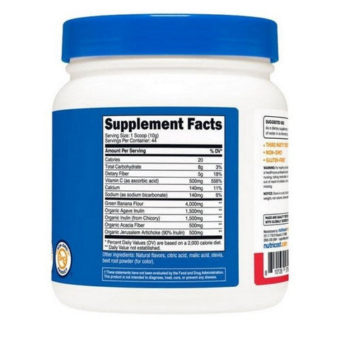 Nutricost, Prebiotic Fiber Powder Fruit Punch, 1 Lb Nutricost