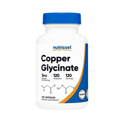 Nutricost, Copper Glycinate Capsules, 3 Mg, 120 Count