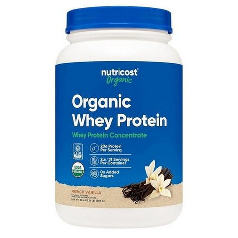 Nutricost, Organic Whey Protein Powder French Vanilla, 2 Lbs
