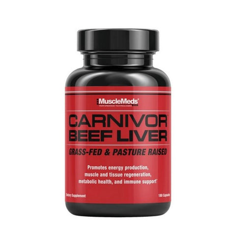 Muscle Meds, Carnivor Grass Fed Beef Liver, 180 Capsules