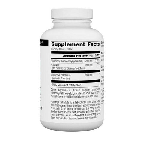 Source Naturals, Ascorbyl Palmitate, 500 Mg, 180 Tabs Source Naturals
