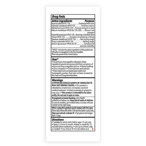 The Relief Products, Mucus And Sinus Spray, 0.67 Oz