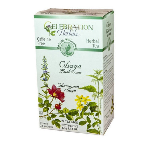 Celebration Herbals, Chaga Tea Organic, 24 Count