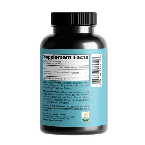 Atlantic Naturals, Organic Sea Moss Superfood, 120 Capsules