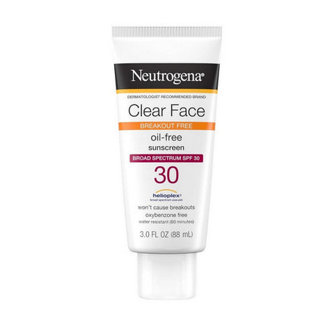 Neutrogena Clear Face SPF 30 Breakout Free Sunscreen 3 Oz (Case Of 3) by Neutrogena
