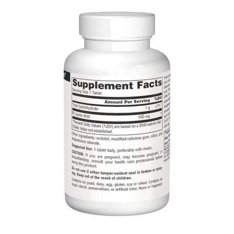 Source Naturals, R-Lipoic Acid, 100 MG, 60 Tabs