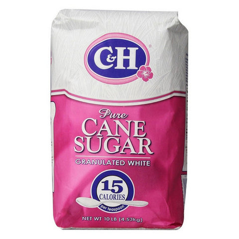 Pure Cane Granulated White Sugar 10 Lbs (Case Of 4) by C & H