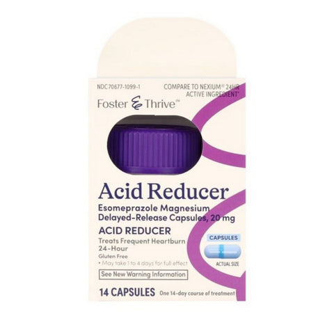 Foster And Thrive, Acid Reducer, 20 Mg, 14 Capsules