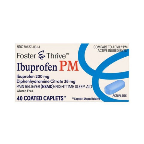 Foster And Thrive, Ibuprofen PM, 200 Mg, 40 Caps