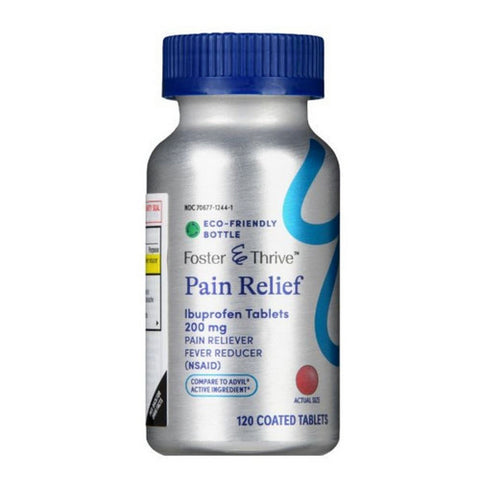 Foster And Thrive, Pain Relief Ibuprofen Coated Tablets, 200 Mg, 120 Tabs