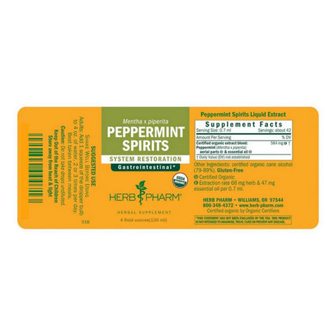 Herb Pharm, Peppermint Spirits, 4 oz