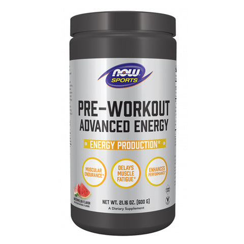 Now Foods, Pre-Workout Advanced Energy Powder, 600 Grams