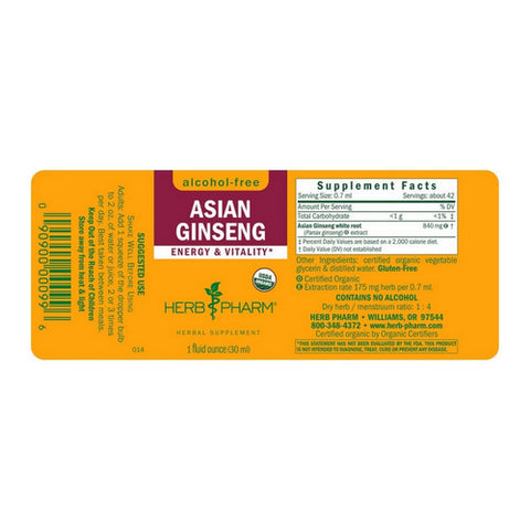 Herb Pharm, Ginseng Glycerite, 1 Oz