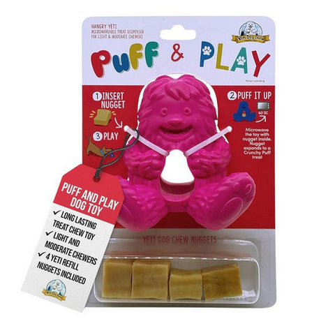 Puff And Play Pink Dog Toy 1 Piece by Yeti Pet Products