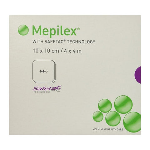 Molnlycke, Molnlycke Mepilex Silicone Foam Dressing 4 X 4 Inch, 5 Count