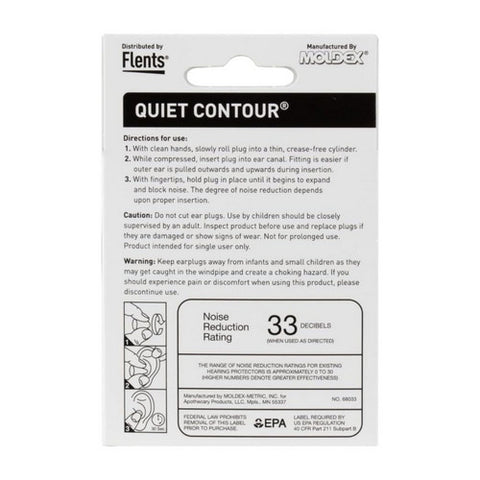 Flents, Quiet Contour Foam Ear Plugs, 10 Count