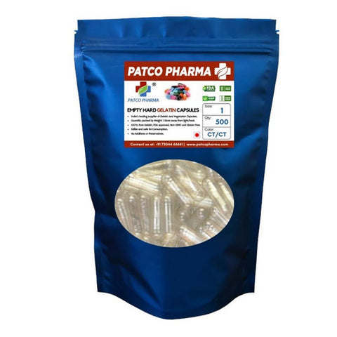 Empty Gel Capsule Clear Size 1 500 Count by Ezy Dose