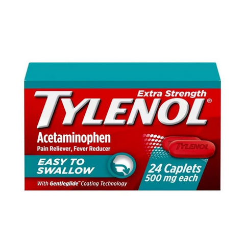 Tylenol, Extra Strength Acetaminophen, 500 Mg, 24 Caplets