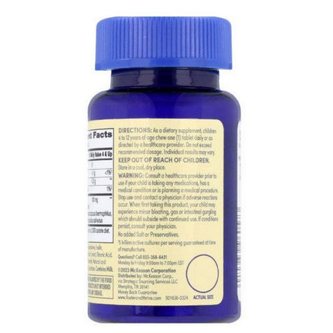 Foster And Thrive, Children's Probiotic Chewable Tablets Fruit Punch, 30 Count Foster And Thrive