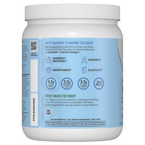 Garden of Life, Sport Grass Fed Whey Plus Skin Protein Powder, 457.5 Grams