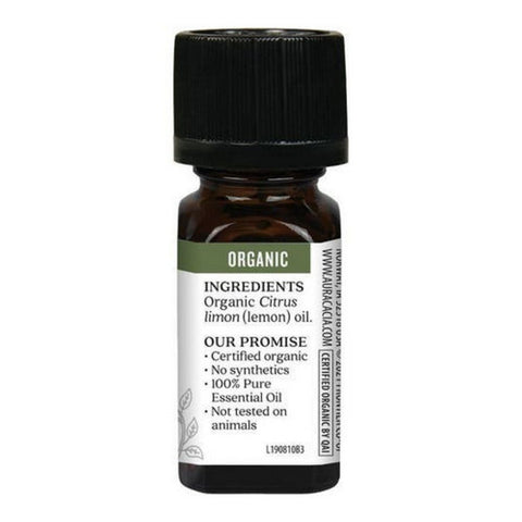 Aura Cacia, Aura Cacia Organic Lemon Essential Oil, 0.25 Oz