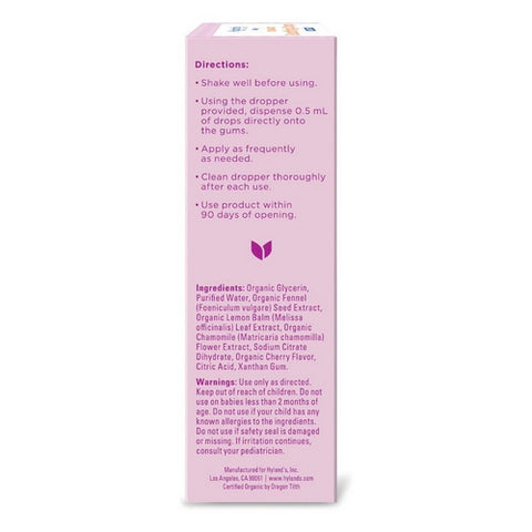 Hylands, Baby Organic Soothing Teething Drops Nighttime Cherry, 1 Oz