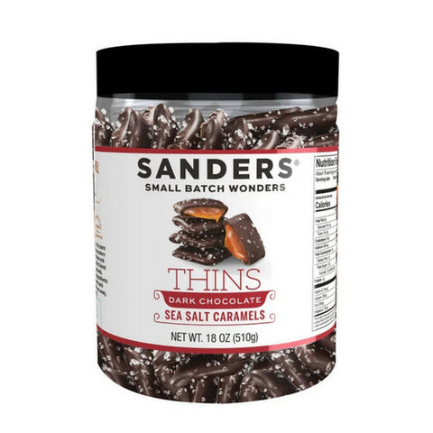Dark Chocolate Sea Salt Caramels 18 Oz (Case Of 6) by Sanders