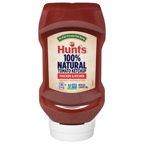 Hunts, 100% Natural Tomato Ketchup Thicker And Richer, 62 Oz (Case Of 9)