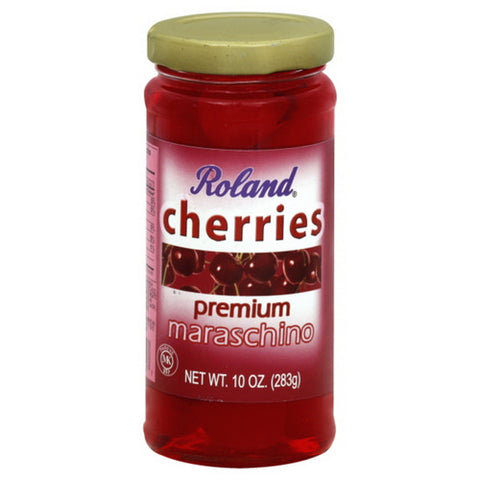 Roland, Cherries Premium Maraschino, 10 Oz (Case Of 12)