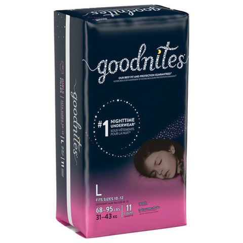 GoodNites, Goodnites Underwear Girls Large Size 10-12, 11 Count (Case Of 4)