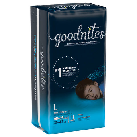 GoodNites, Goodnites Underwear Boys Large Size 10-12, 11 Count (Case Of 4)