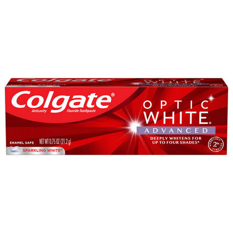 Colgate, Optic White Advanced Teeth Whitening Toothpaste, .75 Oz (Case Of 12)