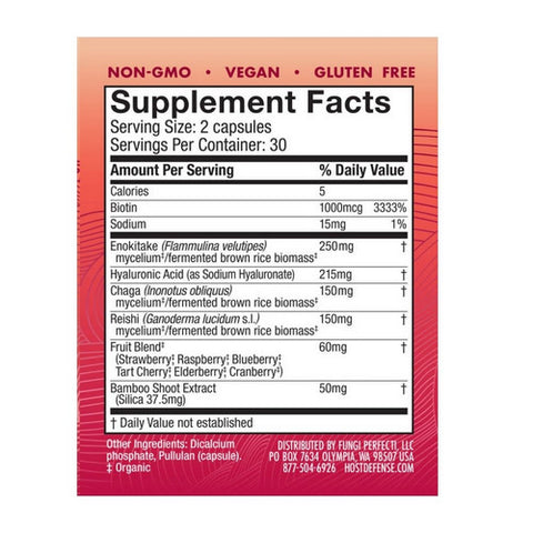 Host Defense, Mycobenefits Beauty, 60 Capsules