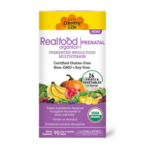 Realfood Organics Prenatal Daily Nutrition 90 Tablets by Country Life