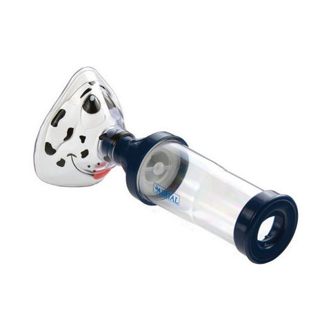 Airial Holding Chamber For Meter Dose Inhalers With Spotz Pediatric Mask 1 Count by Drive Medical