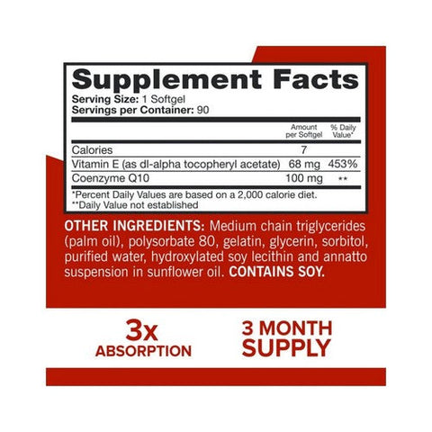 Qunol, Ultra Coq10 3X Better Absorption, 100 Mg, 30 Softgels Qunol