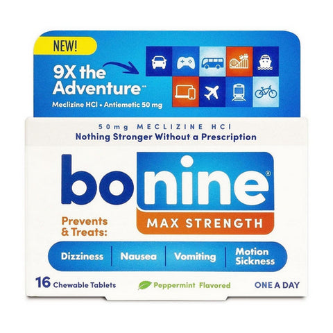 Max Chewable For Motion Sickness Relief 16 Tabs by Bonine