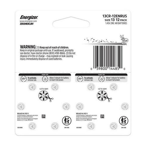 Energizer, Hearing Aid Batteries Size 13, 16 Count Energizer