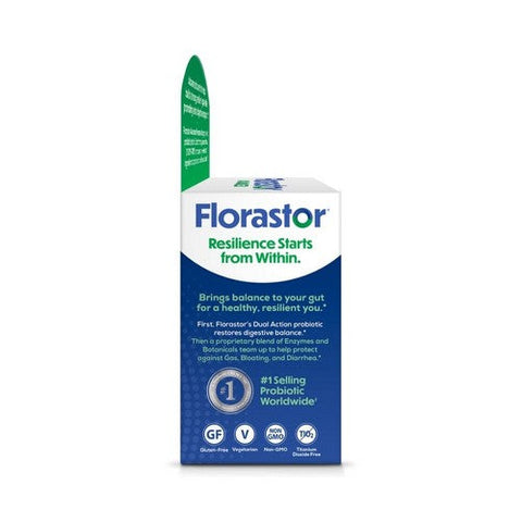 Florastor, Advanced Digestive Gas And Bloat Capsule, 30 Count
