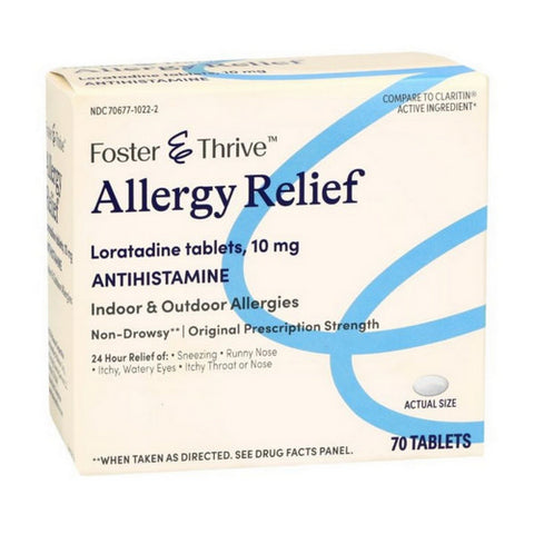 Allergy Relief Loratadine 70 Tabs by Foster And Thrive