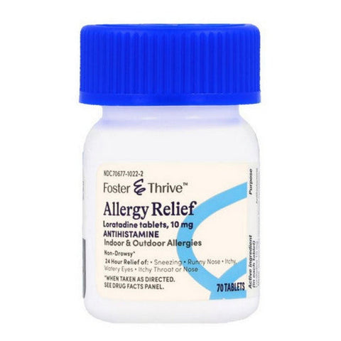 Foster And Thrive, Allergy Relief Loratadine, 10 Mg, 70 Tabs Foster And Thrive