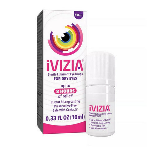 Sterile Lubricant Eye Drops For Dry Eyes 0.33 Oz by Ivizia