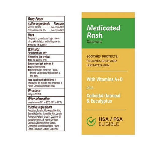 A+D, Medicated Rash Ointment, 1.5 Oz A+D