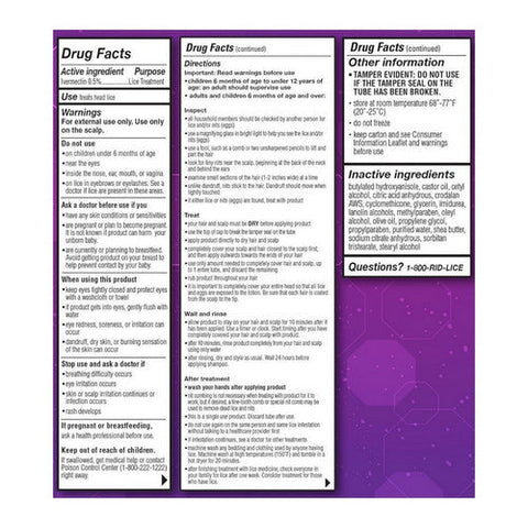 Rid, One & Done Just One Application Head Lice Treatment, 4 Oz Rid
