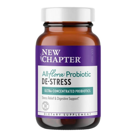All-Flora Probiotic De-Stress 30 Veg Caps by New Chapter