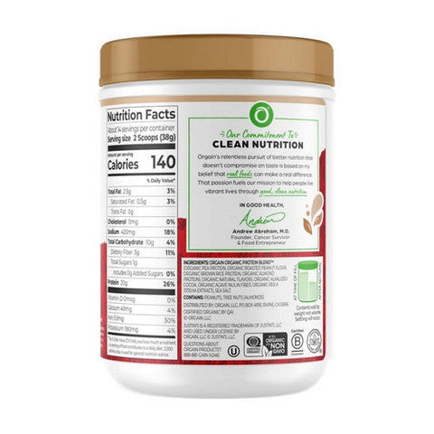 Orgain, Nut Butter Protein Plant Powder, 18.7 Oz Orgain