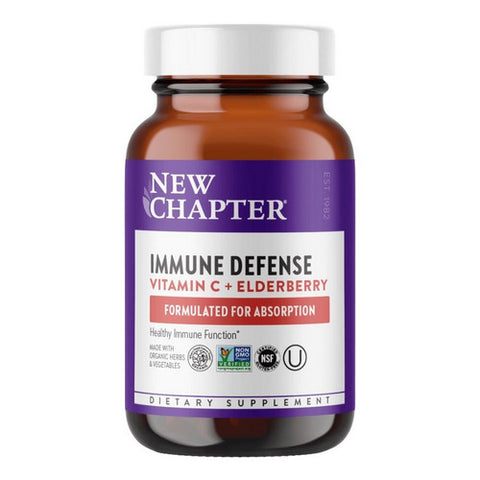 Immune Defense Vitamin C Plus Elderberry 90 Count by New Chapter