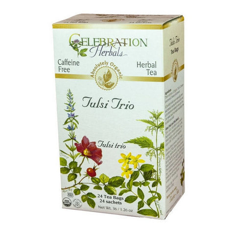 Tulsi Trio Blend Tea PQ 24 Bags by Celebration Herbals