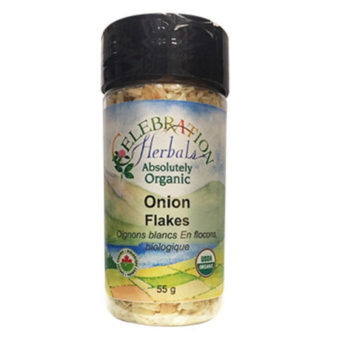 Onion Flakes White Organic 55 Grams by Celebration Herbals
