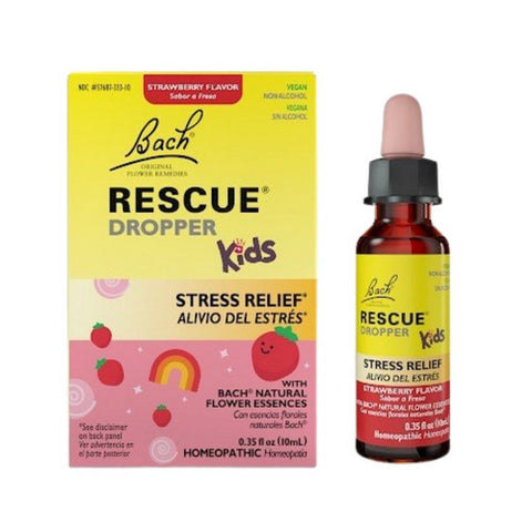 Rescue Kids Stress Relief Strawberry Non-Alcohol 0.35 Oz by Bach